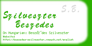 szilveszter beszedes business card